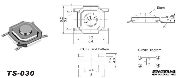 CK Components推出超长使用寿命SMT轻触开关，是各种高要求应用的理想之选