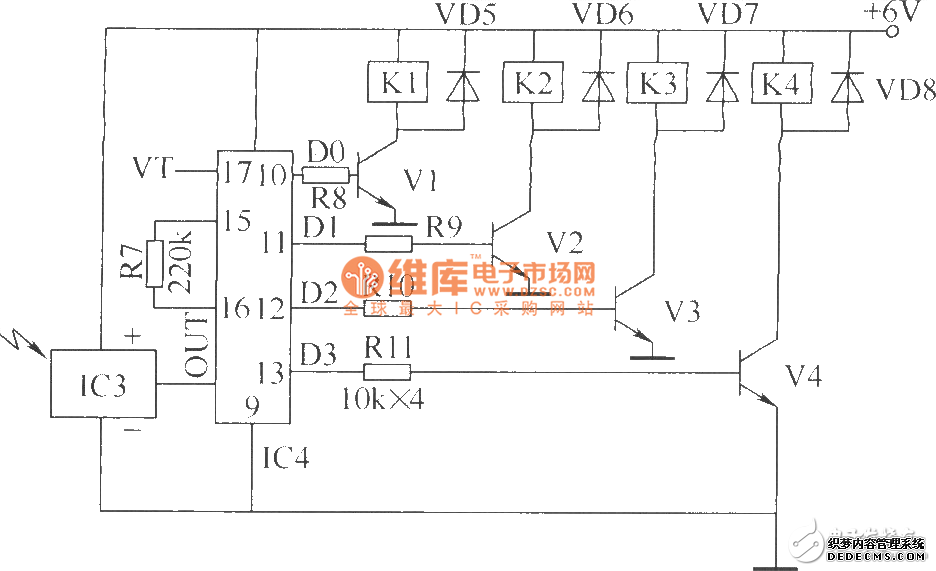 4路无线遥控开关电路制作